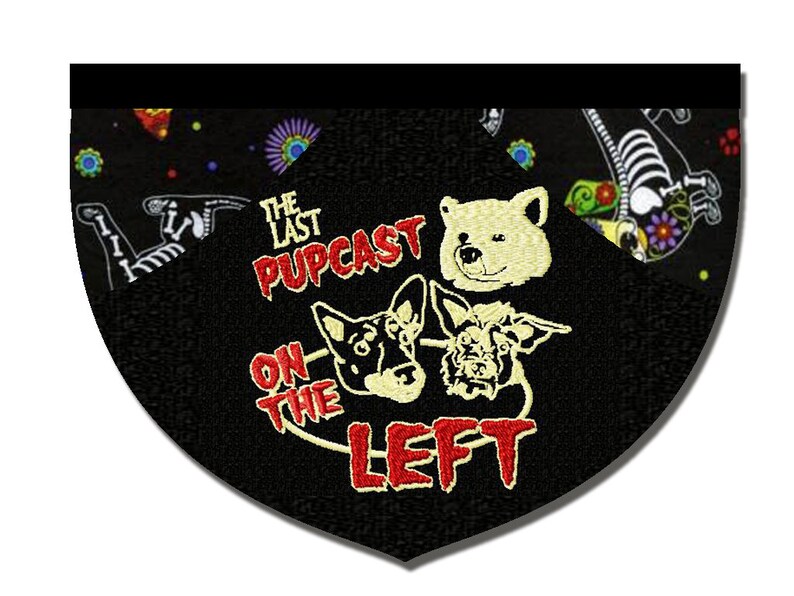 Last Pupcast on the Left reversible pet bandana image 1