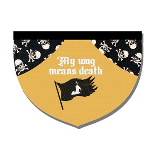 My Wag Means Death embroidered reversible bandana