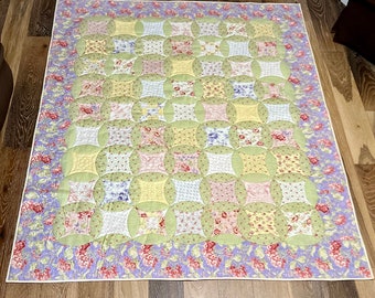 A Flower Garden Custom Quilt. FREE SHIPPING