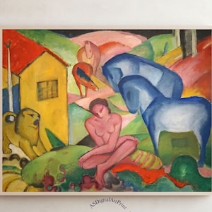 Franz Marc - Le Rêve - modern art in abstract style - High resolution printable poster - Wall Art - Printable Art - Wall Print -
