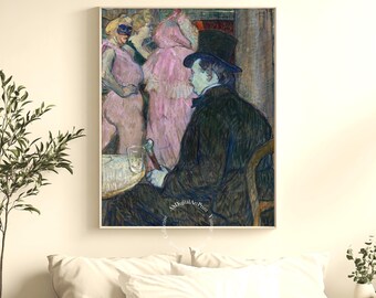 Toulouse-Lautrec - At the Café - Vintage French Impressionist Poster (Digital Download)