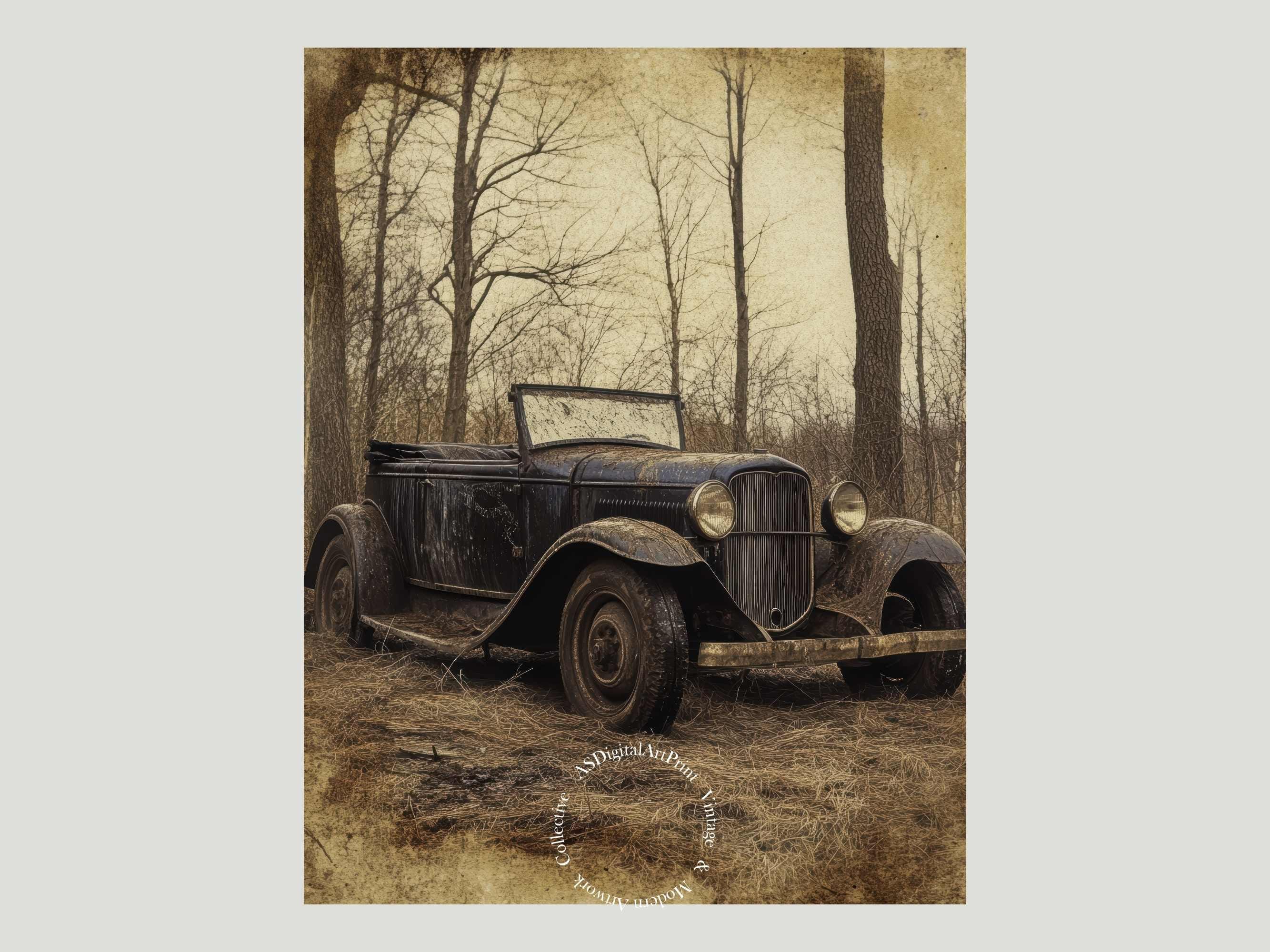 Vintage Car Sepia Art Print: Rustic Automotive Decor (digital Print) - Etsy