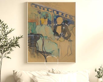 Toulouse-Lautrec Café Scene Print: Vintage French Belle Époque Art (Digital Download