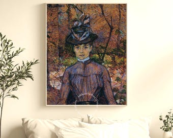 Toulouse-Lautrec Portrait of Suzanne Valadon: Vintage French Impressionist Art Print (Digital Download)