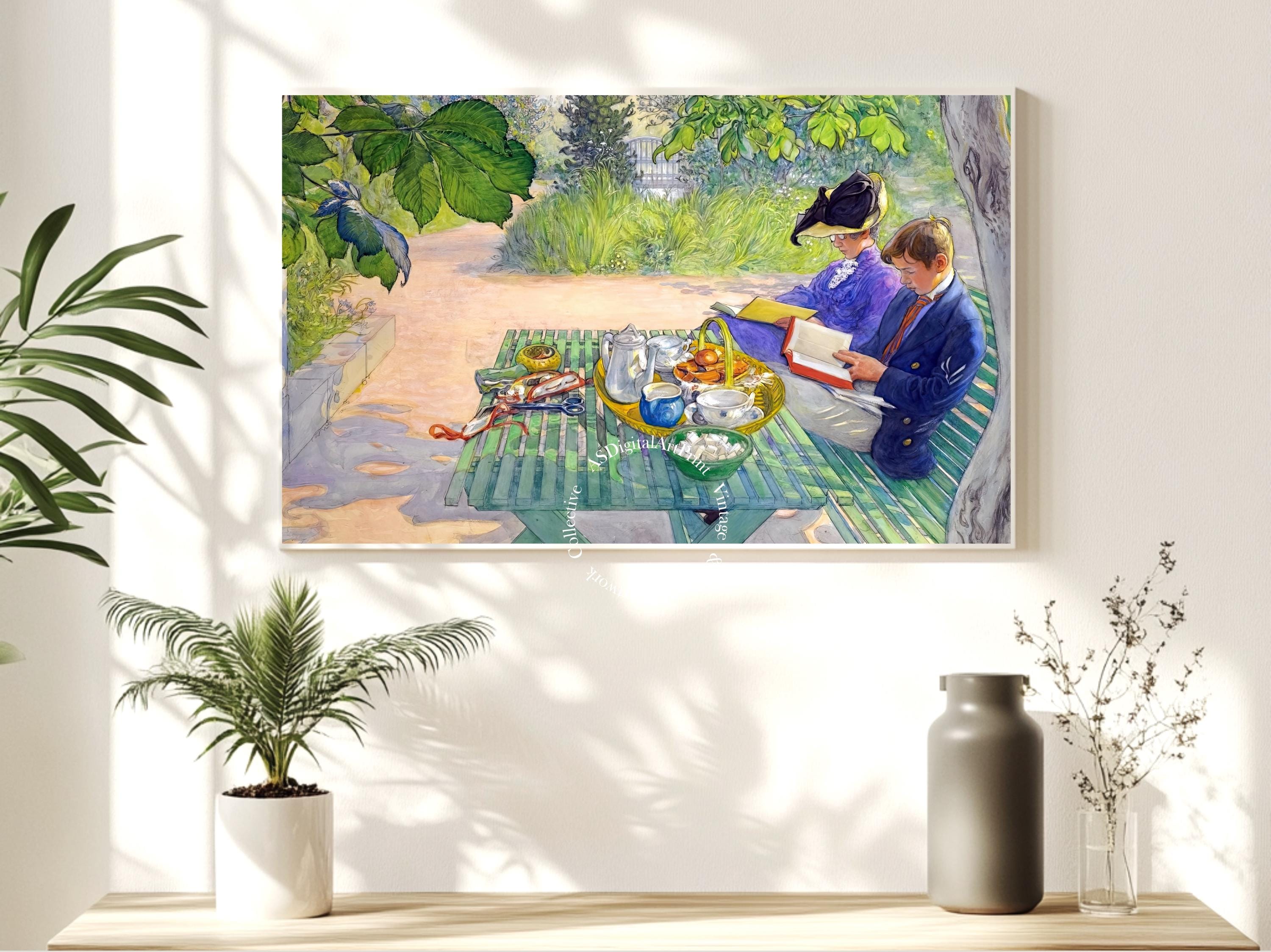 Carl Larsson 'holiday Reading' Art Print | Vintage Swedish Home