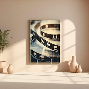 Vintage Film Strip Art Print: Retro filmdekor (digitalt tryck)