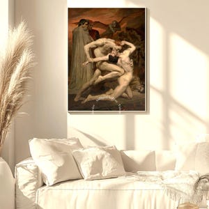 William Bouguereau - Dante and Virgile in Hell - home decor, digital print, Conteporary art, Modern art, art poster, artistic decor