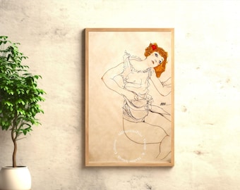 Egon Schiele Seated Woman Print: Expressionist Art (Digital Download)