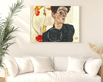 Egon Schiele - Printable digital poster - home decor, wall print, digital print, Printable digital poster, Modern art, Expressionist art