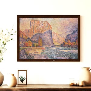 Paul Signac &quot;Castellane&quot; - arredamento per la casa, stampa murale, stampa digitale, stampa paesaggistica, arte moderna, CoastalArt, puntinismo.