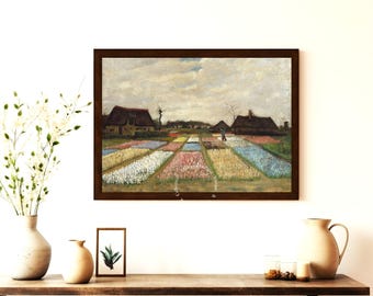 ゴッホ「オランダの花壇」版画：風景画（デジタルダウンロード