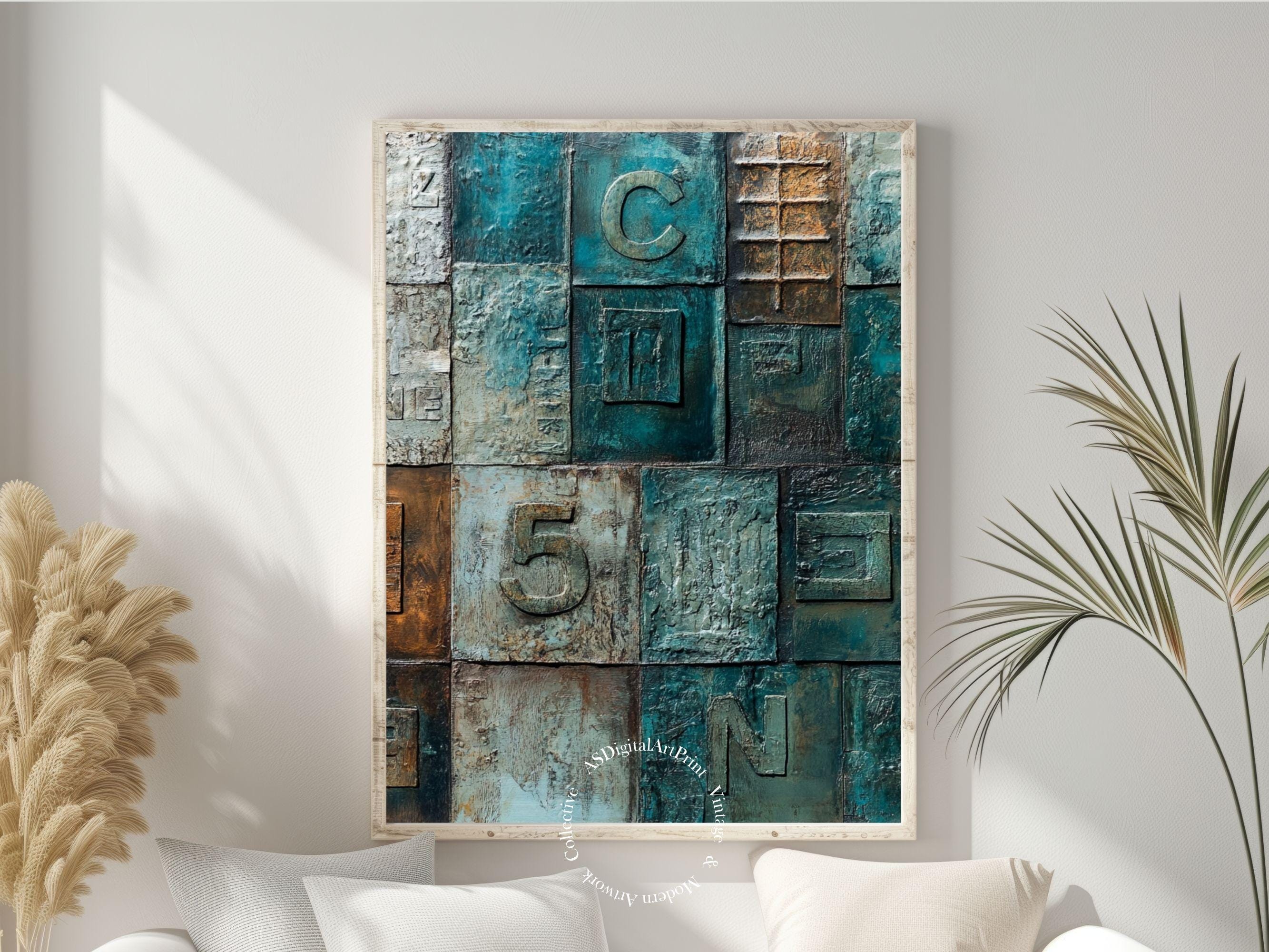 Picture of Industrial Geometries Art Print: Textured Urban Design (digital ...