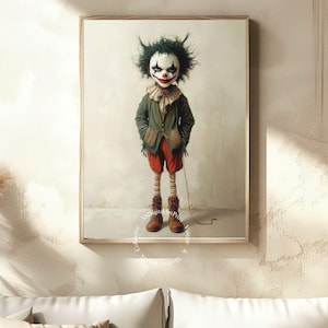 The Joker, enigmatic Smile: Vintage Elegance and Dark Charm - Digital Print - Print on Any Media. Wall Art, Digital Art. Home Decor, art.