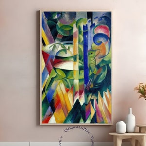 Franz Marc - The Little Mountain- modern art in abstract style - High resolution printable poster - Wall Art - Printable Art - Wall Print -