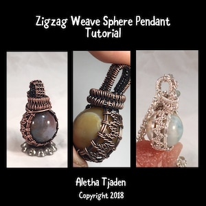 PDF TUTORIAL, Zigzag Weave Sphere Pendant, step by step instructions, digital download