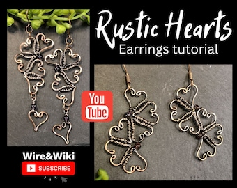 Rustic Hearts Earrings Tutorial, PDF download