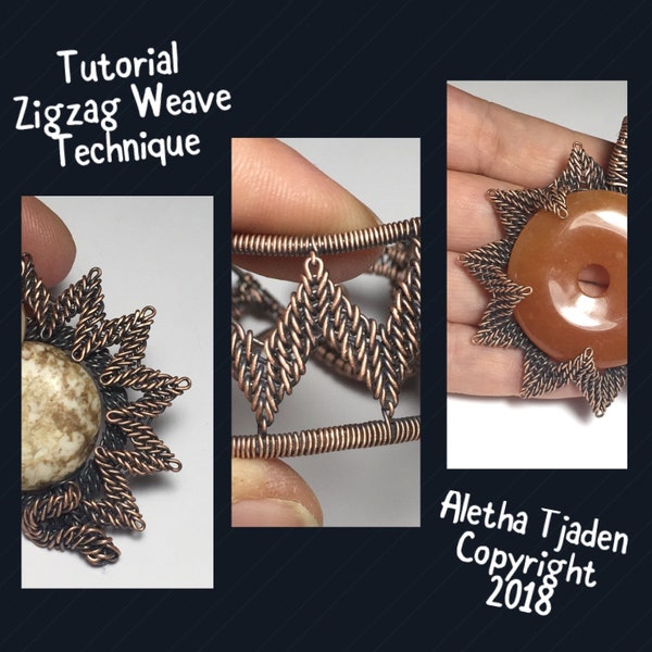 PDF TUTORIAL, Zigzag Weave Technique, step by step instructions, digital download