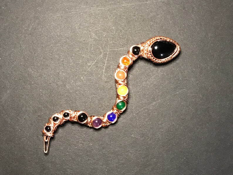 PDF チュートリアル、レインボー スネーク、コイル ベゼル チュートリアル、ステップ バイ ステップの説明、デジタル ダウンロード、Wire & Wiki ep.3 画像 8