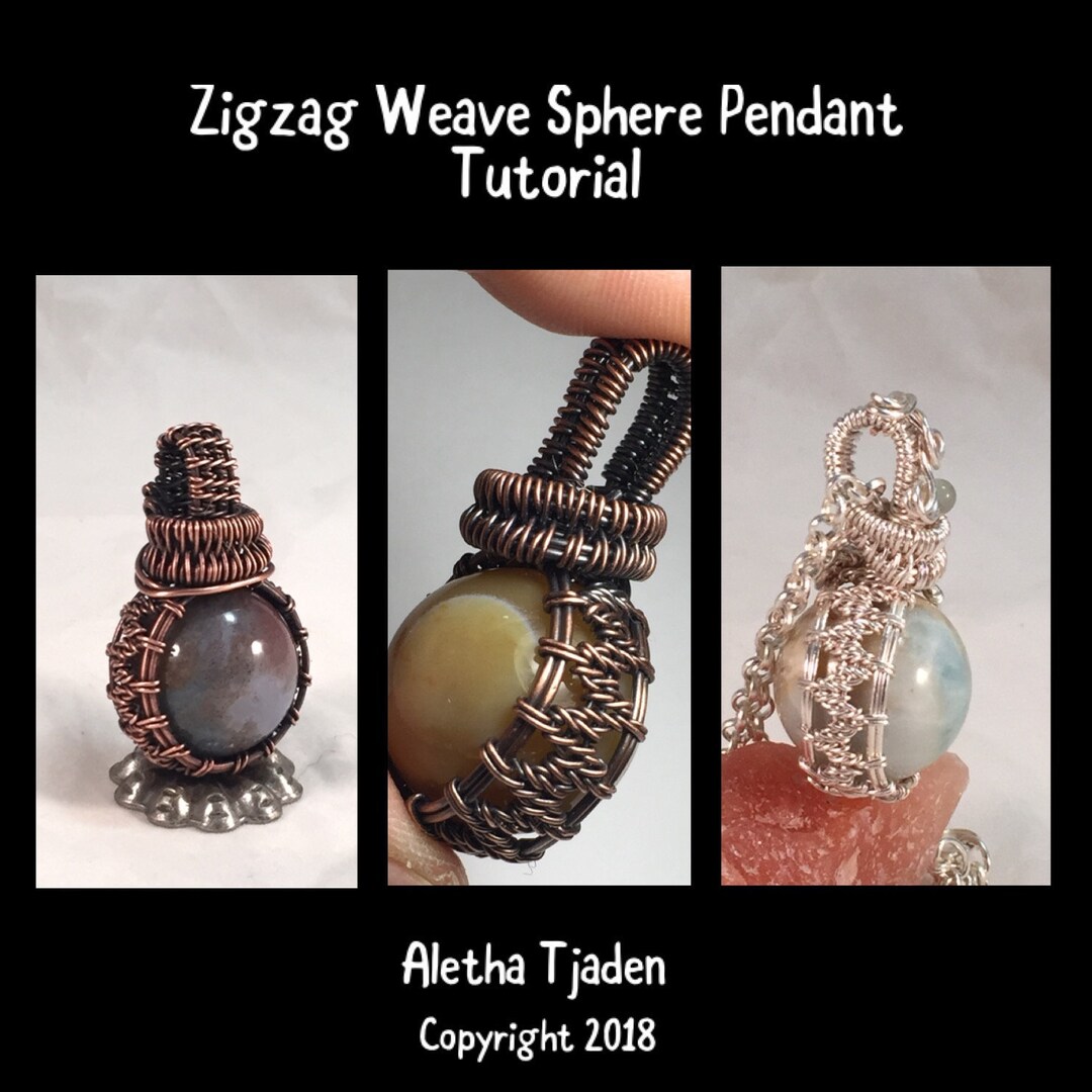 PDF TUTORIAL Zigzag Weave Sphere Pendant Step by Step Etsy