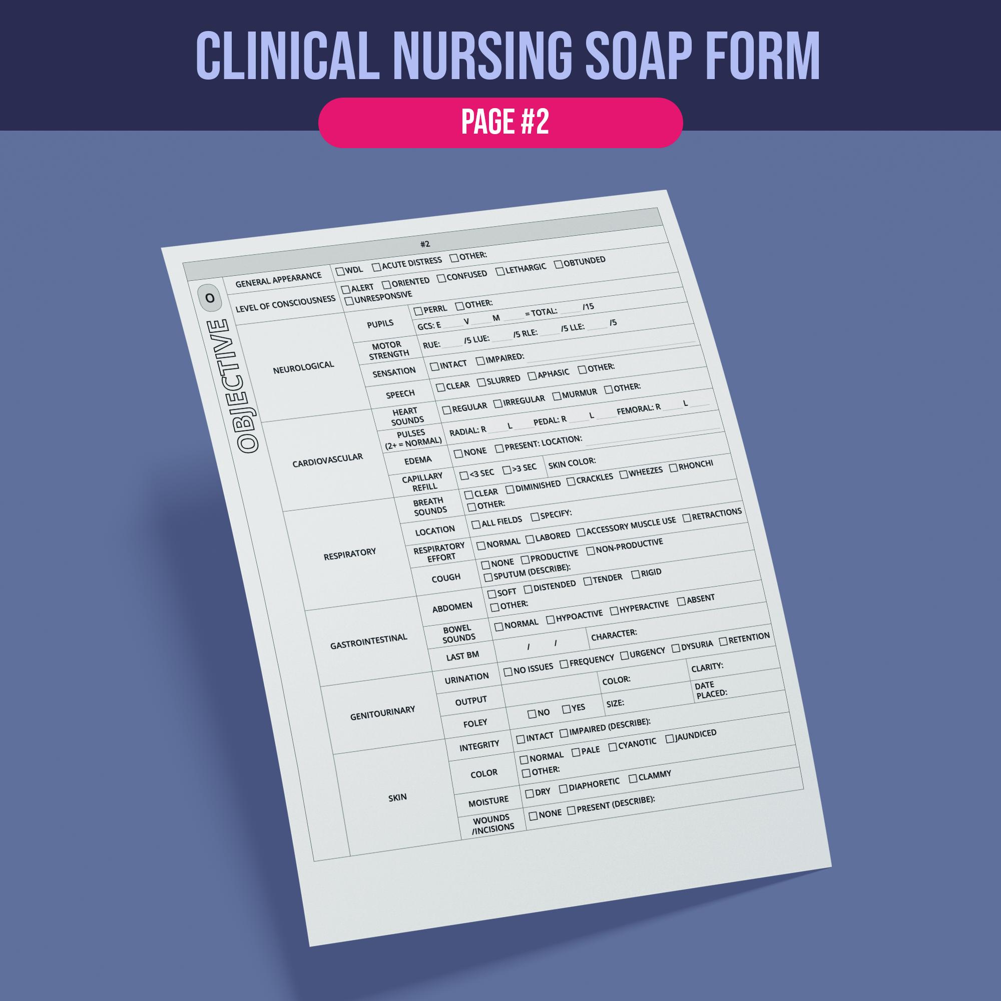 Nursing Soap Note - Etsy