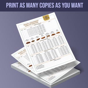 Stool tracking sheet with Bristol stool scale reference