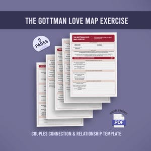 Gottman Love Map Exercise Form | Couples Connection & Relationship Template