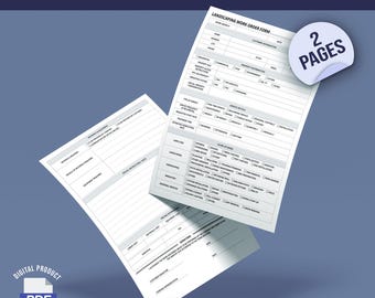 Landscaping Work Order Form | Yard Maintenance & Landscaper Template
