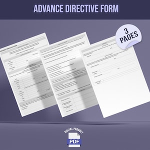 May include: Advance Directive Form, a legal document that outlines your wishes for medical care in the event you are unable to make decisions for yourself. The form includes sections for your personal information, healthcare decisions, and contact information for your healthcare proxy.