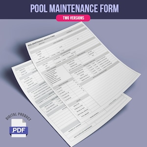 Pool Maintenance Form