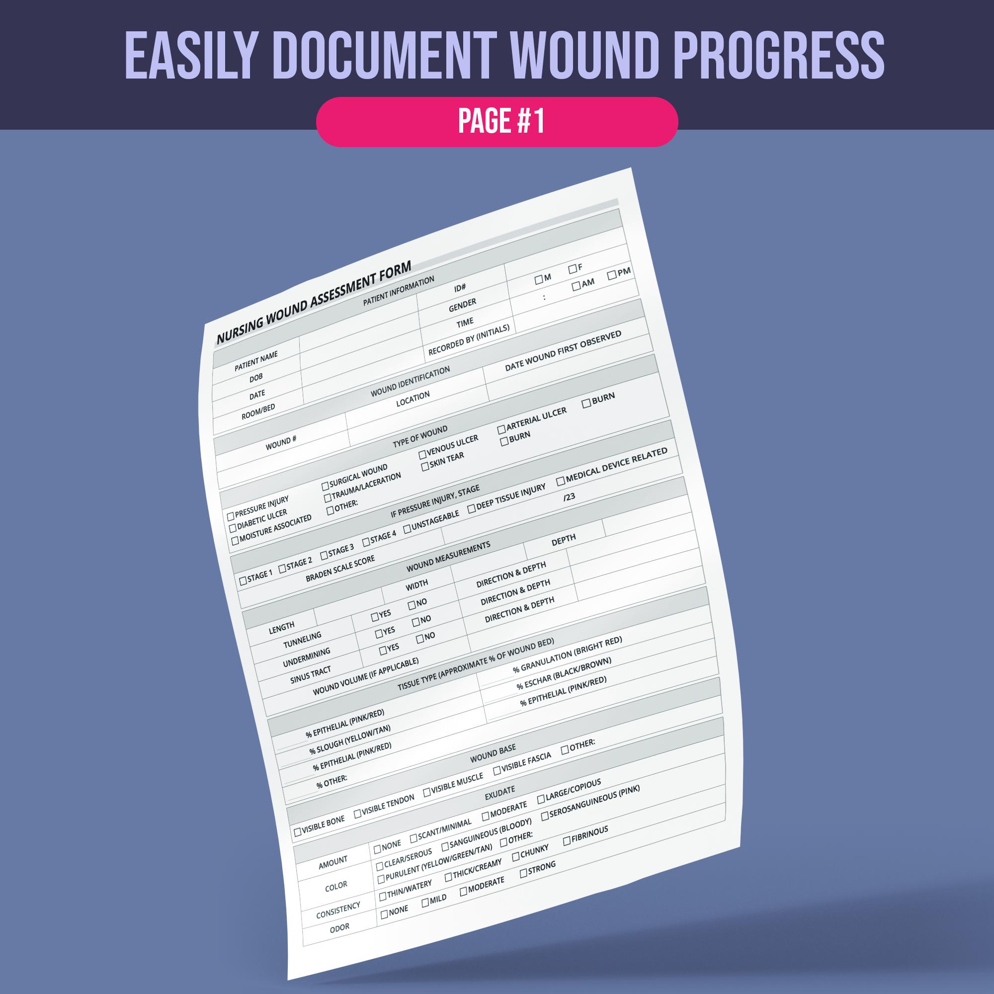Nursing Wound Assessment Form | Injury Evaluation & Clinical Care ...