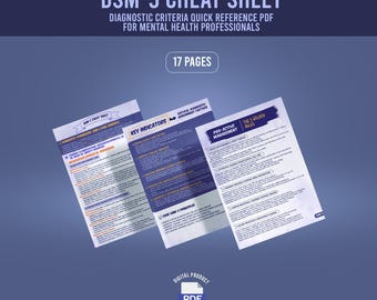DSM-5早見表 - 精神保健専門家向け診断基準クイックリファレンスPDF