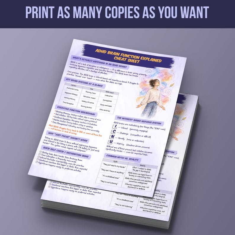 ADHD brain function quick reference guide for adults parents and educators