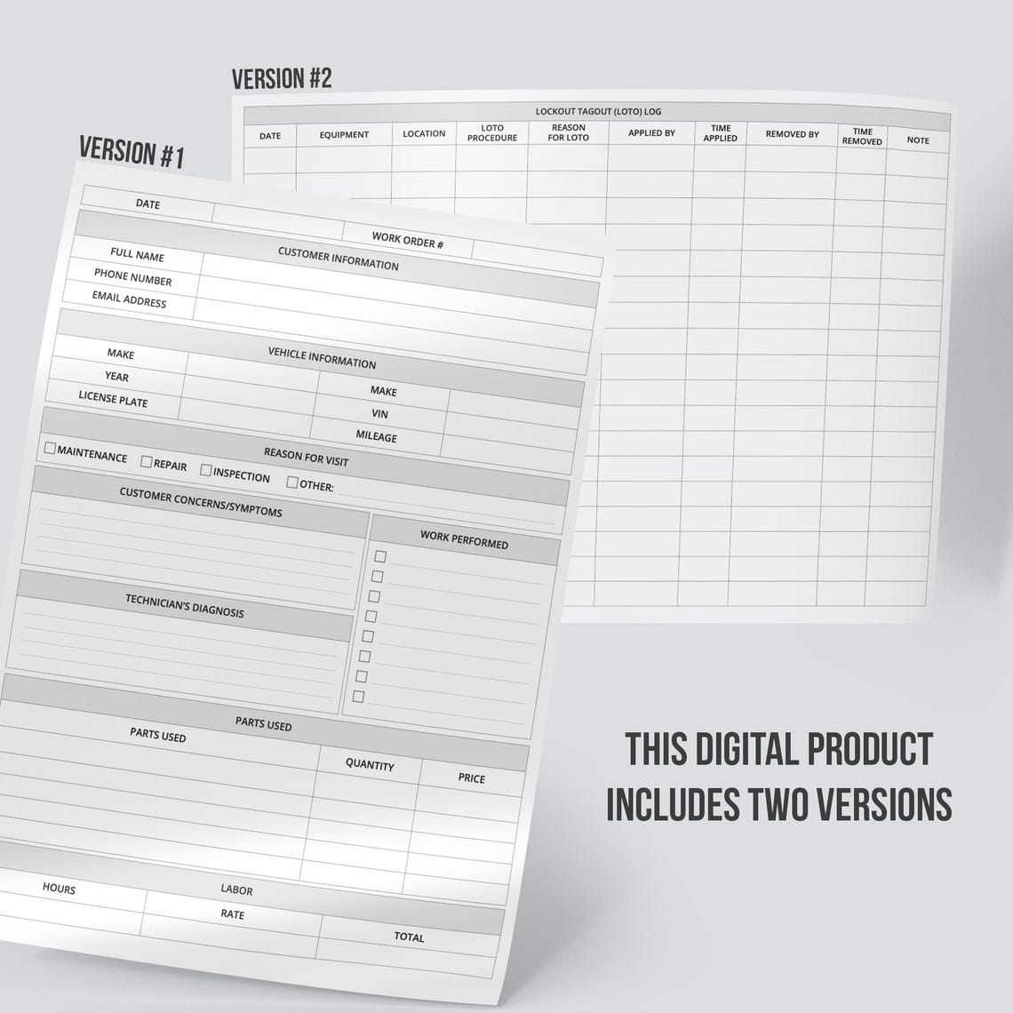 Lockout Tagout Log Form - Etsy