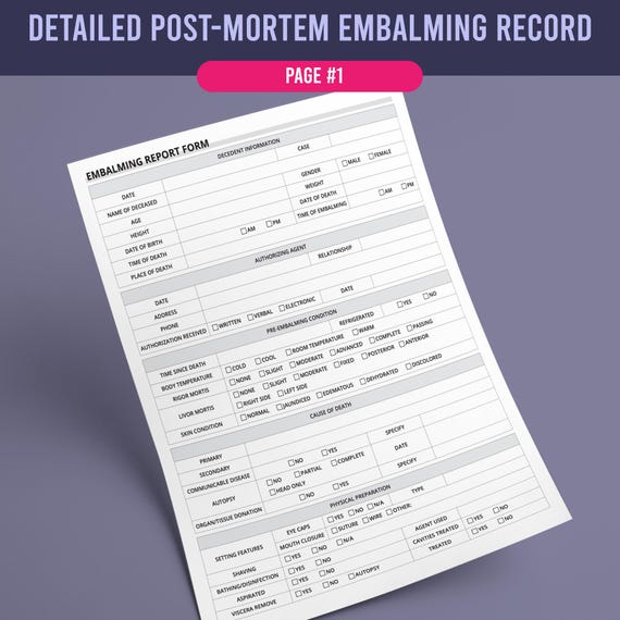 Embalming After Post Mortem