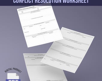 Conflict Resolution Worksheet