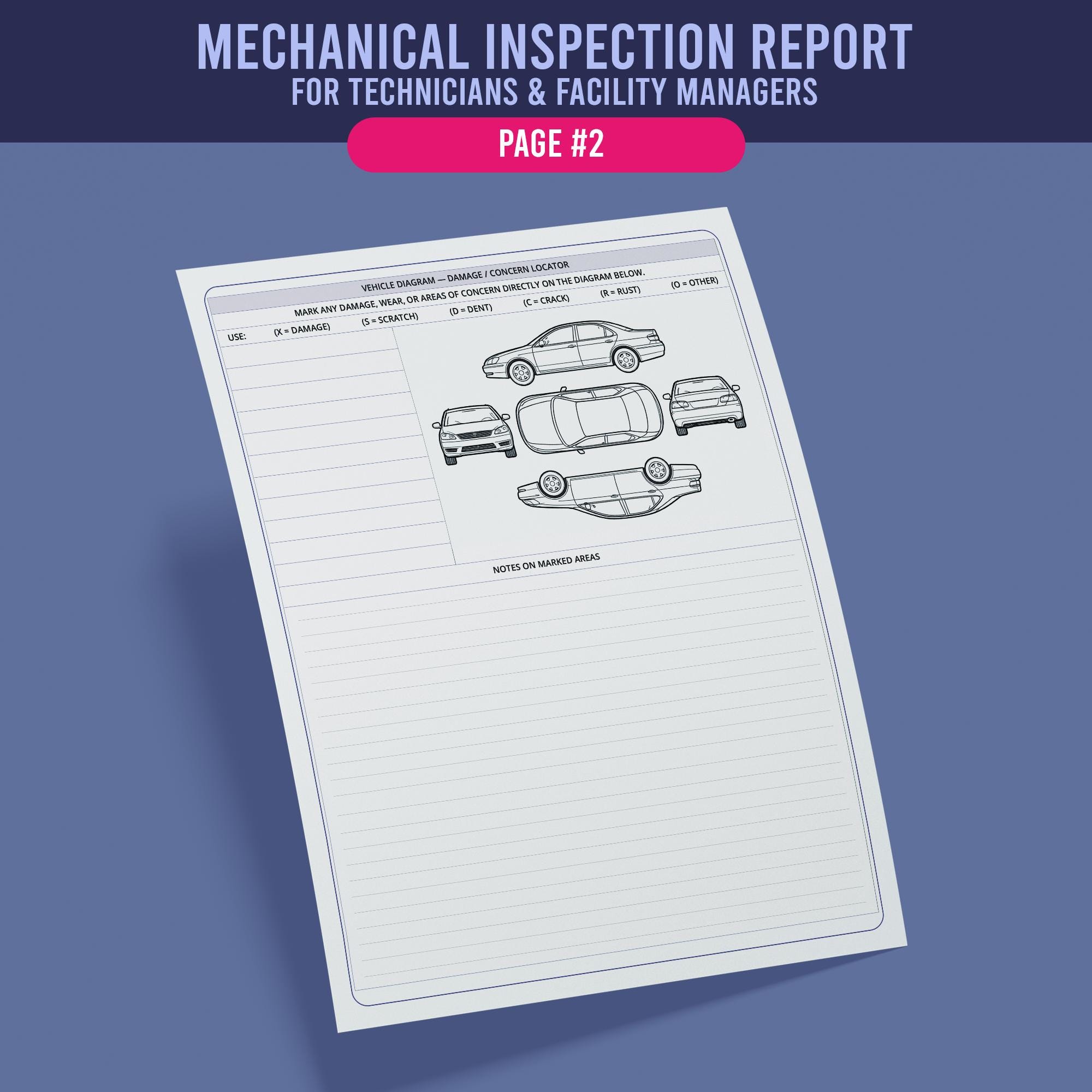 Mechanic Report.pdf Mechanic Inspection Report Form for Technicians & Facility Managers - Etsy