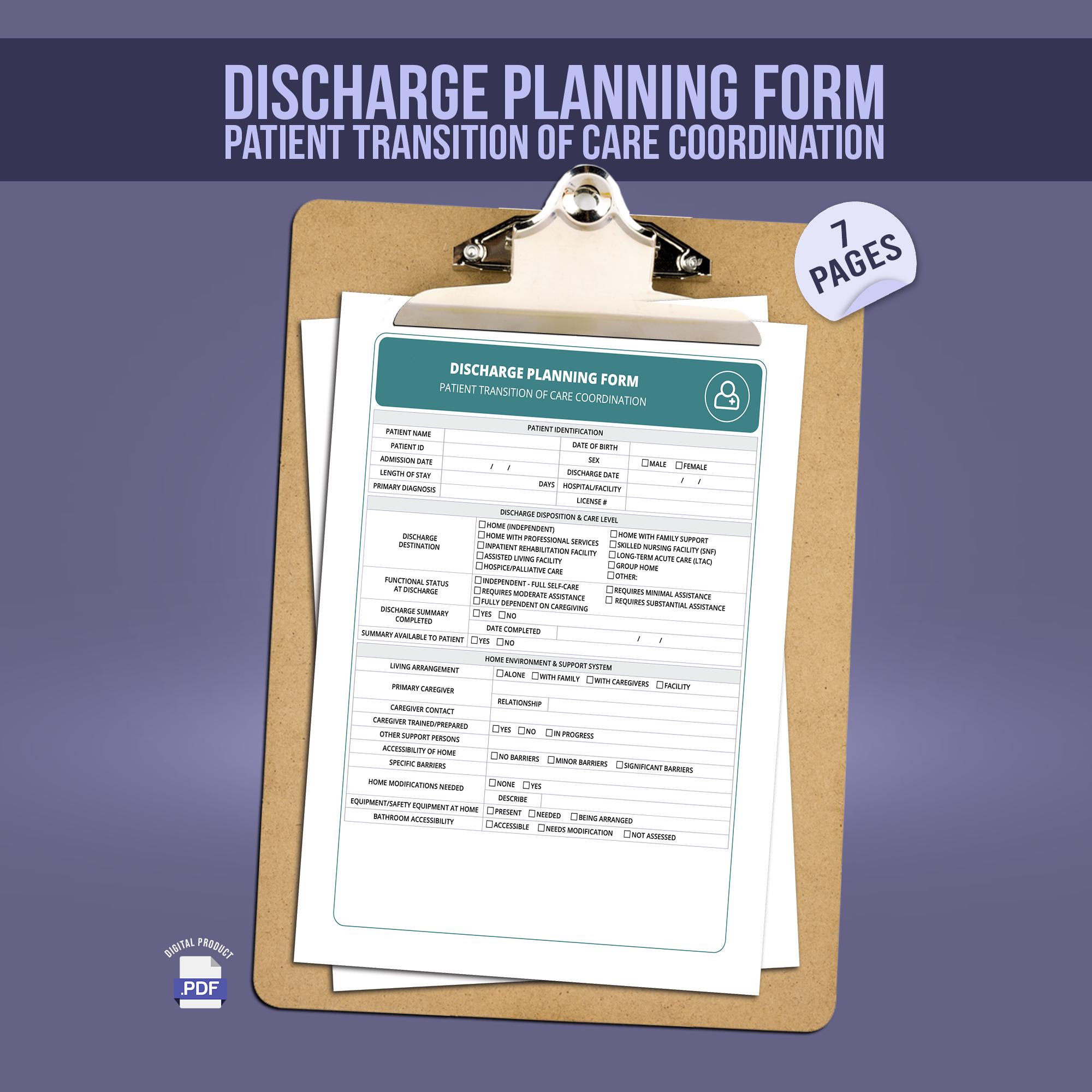 Hospital Discharge Papers For Work