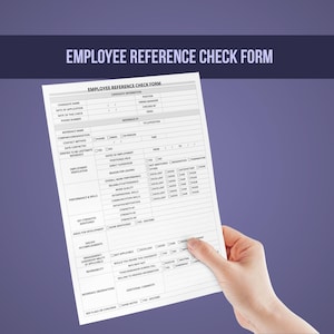 Employee Reference Check Form - Candidate Verification & Background Screening PDF