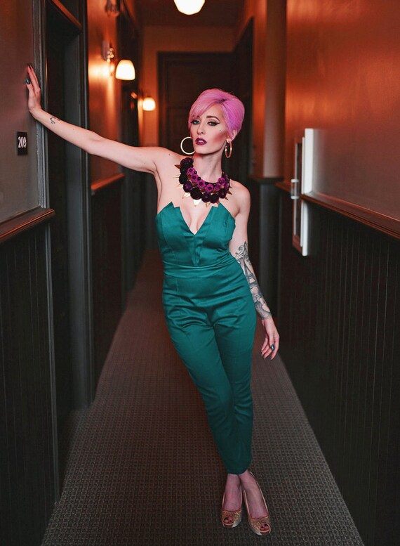 emerald pantsuit