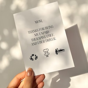Carte de fête des mères amusante de papa et d'enfants, cadeau parfait pour une maman géniale, surprise unique pour la fête des pères, cadeau idéal pour les parents, carte physique