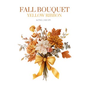 Floral Bouquet Watercolor Clipart, Fall Watercolor Clipart, Autumn Clipart, Wedding Clipart, Autumn Floral Clipart, Autumn Wedding clipart