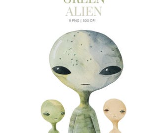 Cute Alien Clipart, Alien Clipart ,Boy Birthday Clipart,alien cartoon, space clipart, aliens clipart png, Nursery clipart for kid,alien IIII