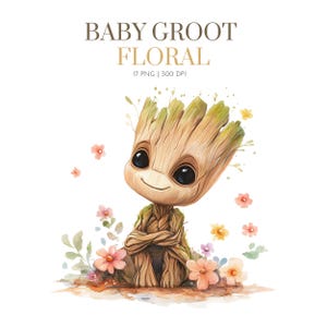 Groot png, groot clipart, groot bloemen clipart, groot bloem, groot kunst, groot png, groot sublimatie, grootbundel, lentethema, baby groot