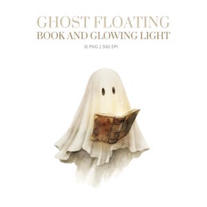 Fantôme flottant lecture livres Clipart, bibliothécaire fantôme Halloween PNG, Clipart fantôme d&#39;Halloween, Halloween drôle, drôle de fantôme, clipart école Boo