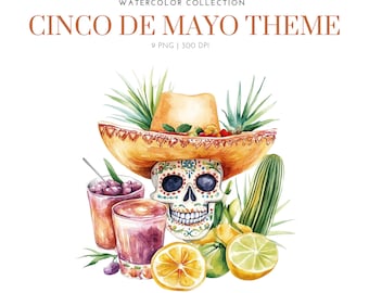 Cinco de Mayo PNG , Fiesta Clipart , Mexican Art , Cinco De Mayo theme , Cactus , Sombrero , Mexican Festival , Cinco de Mayo clipart png
