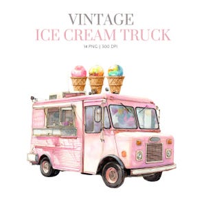 Ice Cream Truck Shop, Ice cream Scoop PNG, Ice Cream Shop Clipart,Vintage ice cream cart, Waffle Cone, ice cream clipart, ice cream clipart