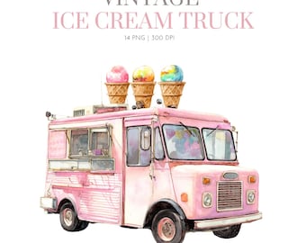 Ice Cream Truck Shop, Ice cream Scoop PNG, Ice Cream Shop Clipart,Vintage ice cream cart, Waffle Cone, ice cream clipart, ice cream clipart