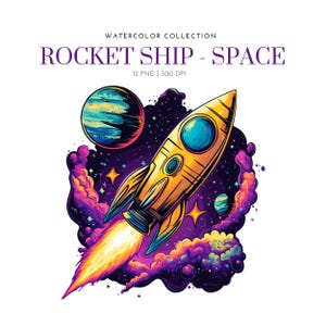 Rocket ship space, Outer Space Clipart, Planets Clipart, Planets PNG, Outer Space png, Astronaut Clipart, Spaceship png,rocket space clipart
