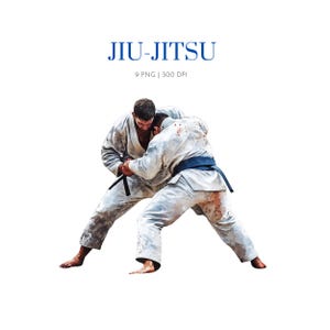 Jiu Jitsu PNG clipart, Martial art Jiu-jitsu clipart, Martial Arts png, MMA png, clipart for Jiu-Jitsu Lovers, Jiu jitsu watercolor clipart