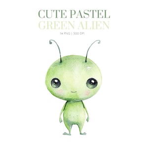 Cute Alien Clipart, Alien Clipart, Boy Birthday Clipart,alien cartoon, space clipart, aliens clipart png, Nursery clipart for kid,alien III